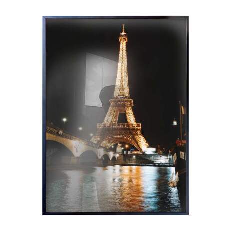 Quadro Decorativo Torre Eiffel Iluminada A Noite