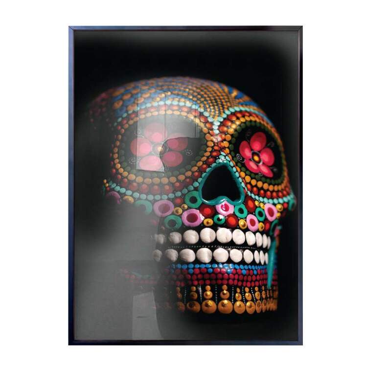 Quadro Decorativo Caveira Mexicana Decorada