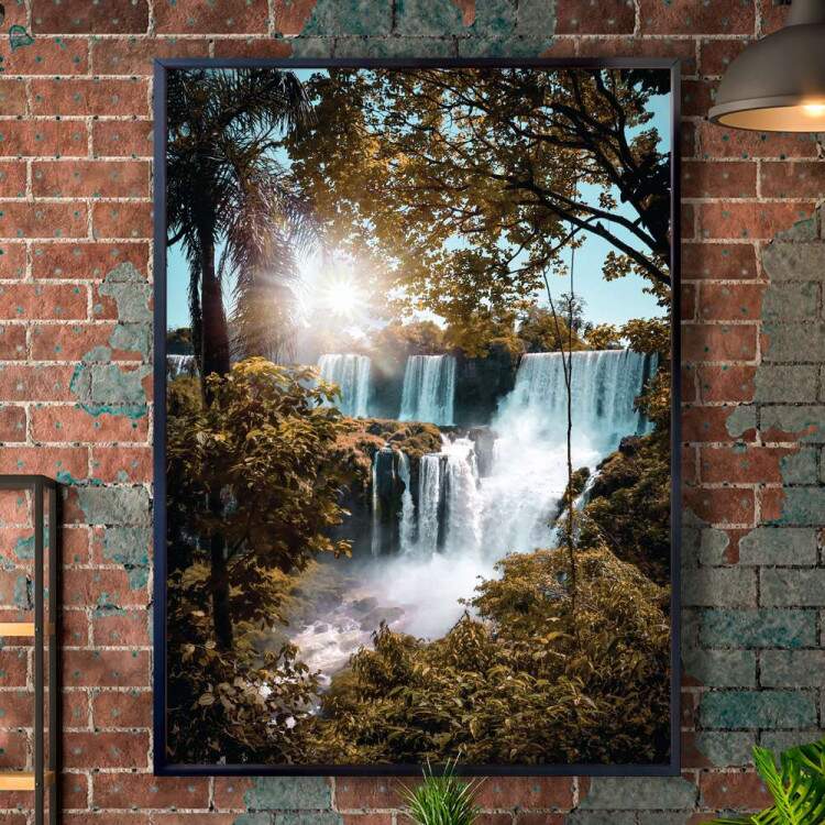 Quadro Decorativo Tursticos Cachoeiras Grandes Na Floresta