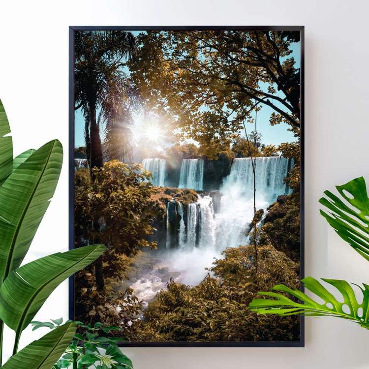 Quadro Decorativo Tursticos Cachoeiras Grandes Na Floresta