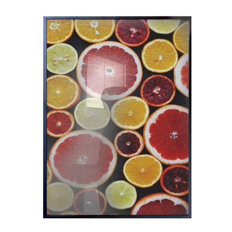 Quadro Decorativo Fruta Laranja De Varias Cores