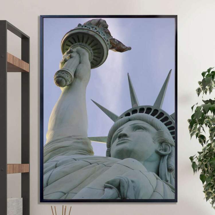 Quadro Decorativo Tursticos Estatua Da Liberdade Vista De Baixo