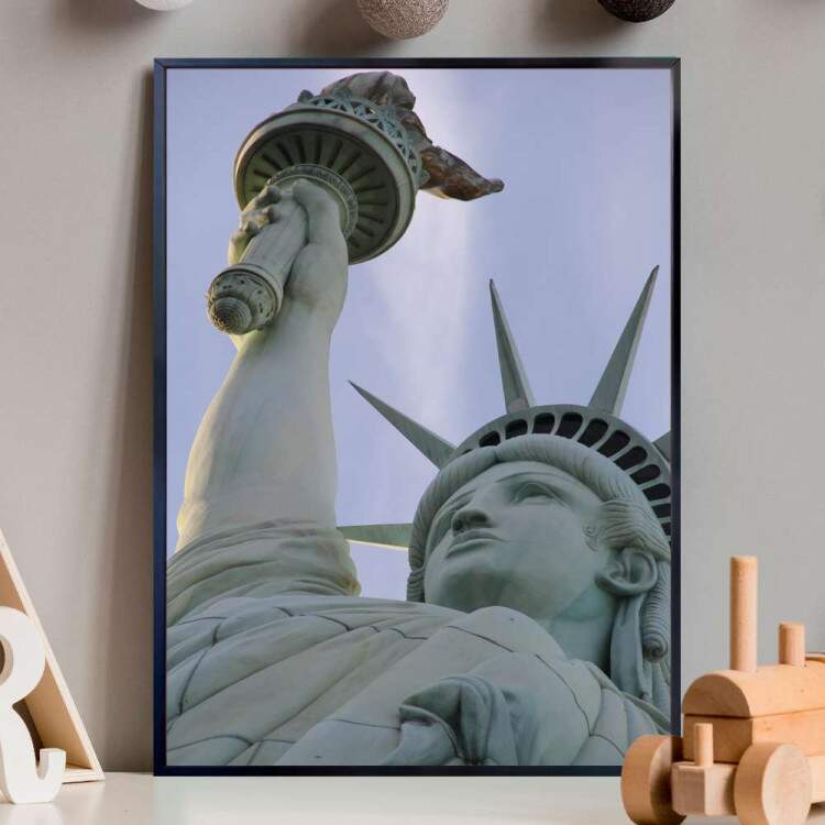 Quadro Decorativo Tursticos Estatua Da Liberdade Vista De Baixo