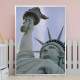 Quadro Decorativo Tur�sticos Estatua Da Liberdade Vista De Baixo