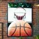 Quadro Decorativo Bola De Basquete Em Frente A Cesta