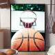 Quadro Decorativo Bola De Basquete Em Frente A Cesta