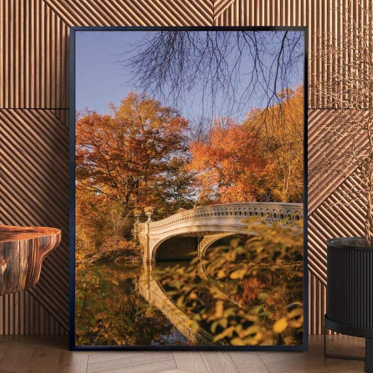 Quadro Decorativo Tursticos Outono No Central Park