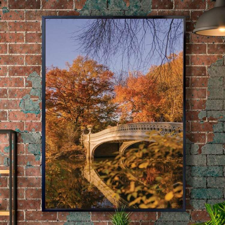 Quadro Decorativo Tursticos Outono No Central Park