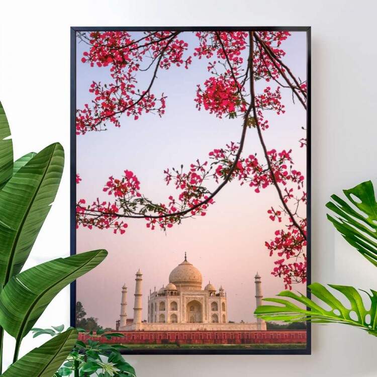 Quadro Decorativo Tursticos Taj Mahal Monumento