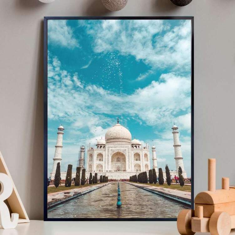 Quadro Decorativo Tursticos Taj Mahal Monumento 02