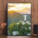 Quadro Decorativo Vis�o De Cima Do Rio De Janeiro E Cristo Redentor