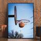 Quadro Decorativo Esporte Bola Na Cesta De Basquete