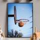 Quadro Decorativo Esporte Bola Na Cesta De Basquete