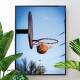 Quadro Decorativo Esporte Bola Na Cesta De Basquete