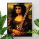 Quadro Decorativo Monalisa Com Guitarra