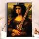 Quadro Decorativo Monalisa Com Guitarra