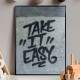 Quadro Decorativo Frase em Ingl�s na Parede em Grafite