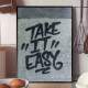 Quadro Decorativo Frase em Ingl�s na Parede em Grafite