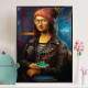 Quadro Decorativo Monalisa De Touca E Fone De Ouvido