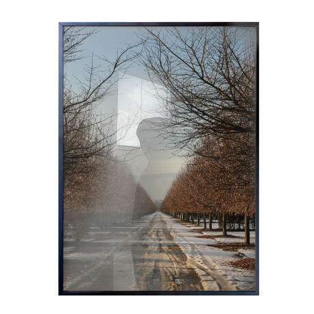 Quadro Decorativo Estrada Vazia Na Neve