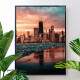 Quadro Decorativo P�r Do Sol Em Nova York