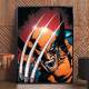 Quadro Decorativo Wolverine Comics Mostrando As Garras