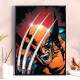 Quadro Decorativo Wolverine Comics Mostrando As Garras