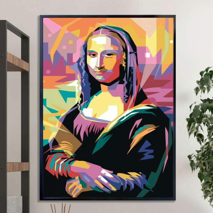 Quadro Decorativo Monalisa Pintura De Pop Art