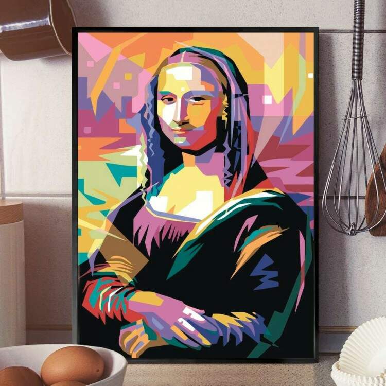 Quadro Decorativo Monalisa Pintura De Pop Art