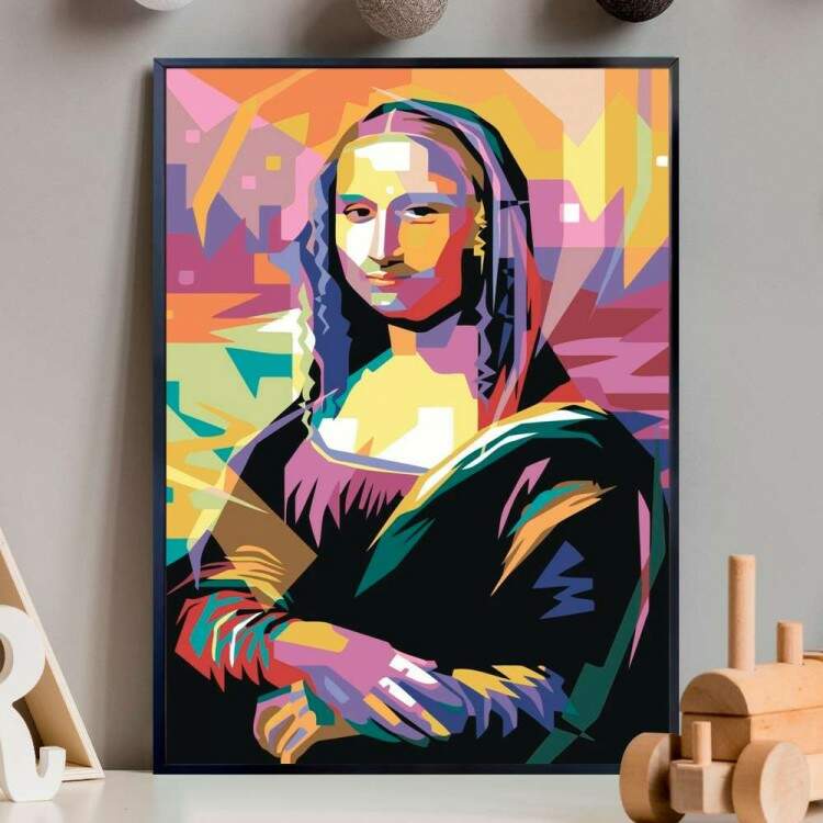 Quadro Decorativo Monalisa Pintura De Pop Art