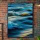 Quadro Decorativo Mar Azul Agitado