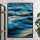 Quadro Decorativo Mar Azul Agitado