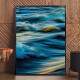 Quadro Decorativo Mar Azul Agitado