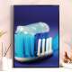 Quadro Decorativo Higiene Bucal Escova De Dentes Com Pasta