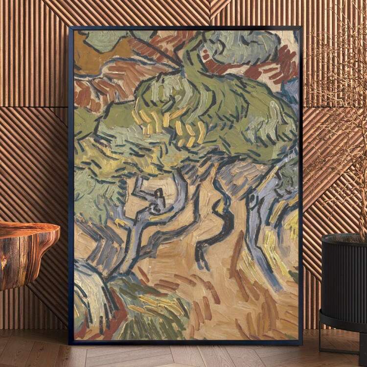 Quadro Decorativo Van Gogh Razes De rvores 02