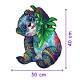 Quebra Cabe�a de Madeira Panda Colorido