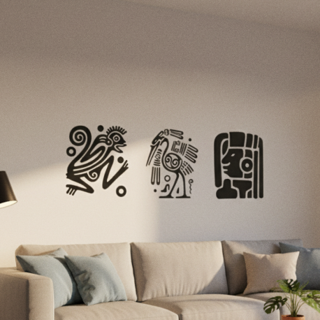 Adesivo de Parede desenhos Maias, Incas, Tribais