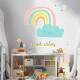Adesivo de Parede Infantil Arco-�ris com Nuvens e Estrelas