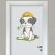 Adesivo de Parede Infantil Cachorrinho com Bon�