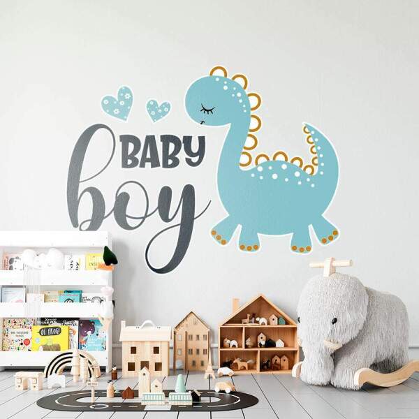Adesivo de Parede Infantil Dinoussauro Baby Boy