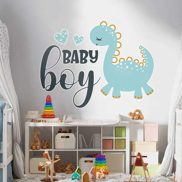 Adesivo de Parede Infantil Dinoussauro Baby Boy