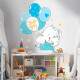 Adesivo de Parede Infantil Elefantinho com Bal�es