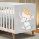 Adesivo de Parede Infantil Elefantinho Pr�ncipe