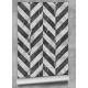 Papel de Parede Marmore Chevron Branco e Cinza Escuro
