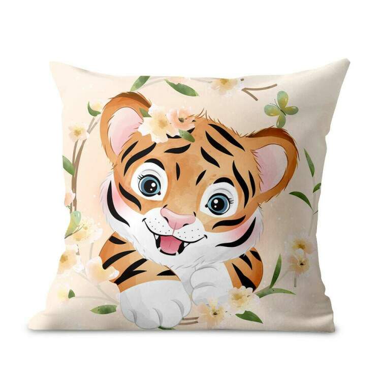 Almofada Decorativa Tigre Cute Menina