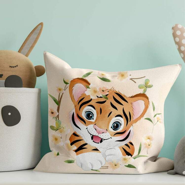 Almofada Decorativa Tigre Cute Menina