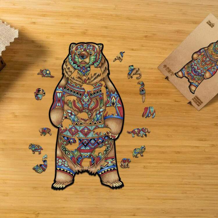 Quebra Cabea Criativo Urso Abstrato