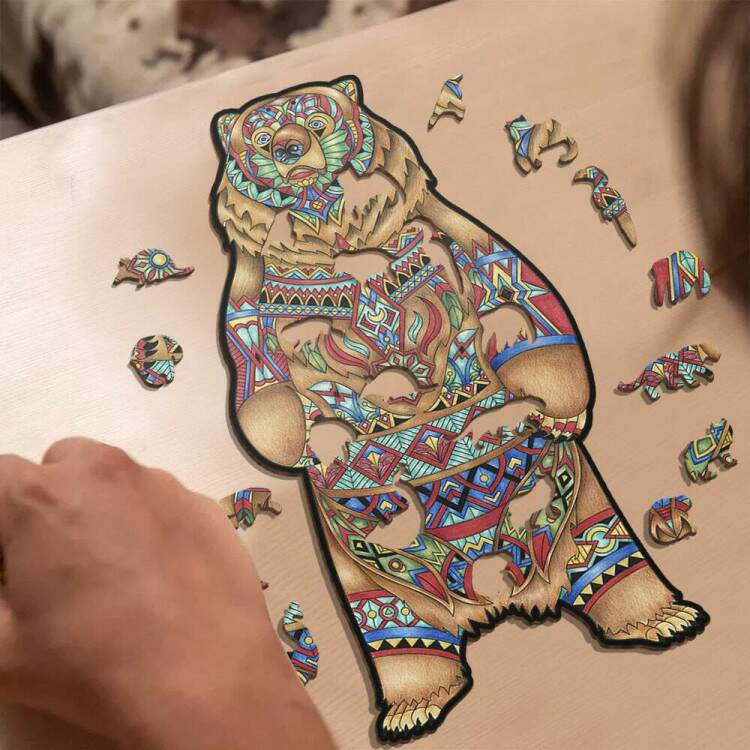 Quebra Cabea Criativo Urso Abstrato