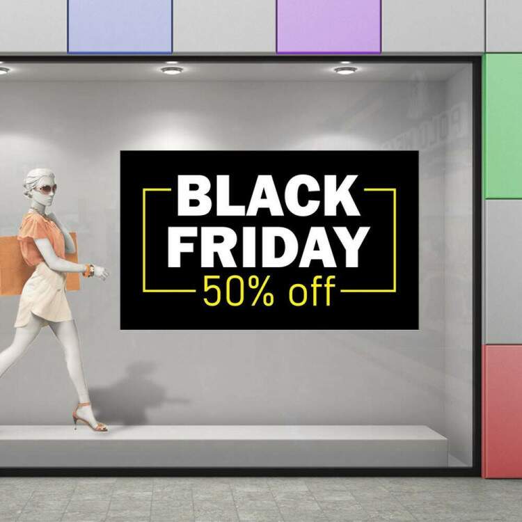 Adesivos para Vitrine Tema Black Friday 7