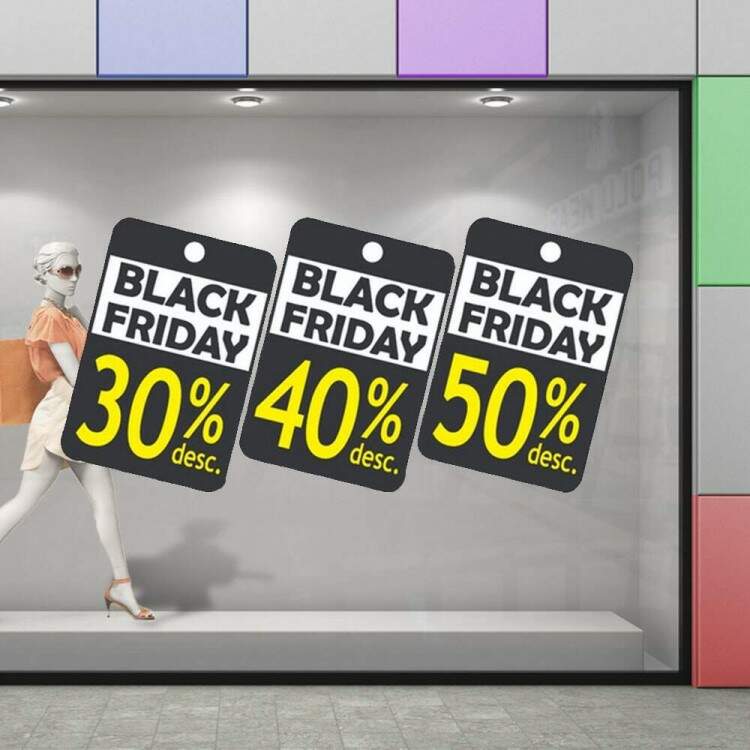 Adesivos para Vitrine Tema Black Friday 31